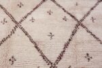 Ivory Background Vintage Moroccan Rug 49867 Central Diamond Nazmiyal