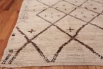 Ivory Background Vintage Moroccan Rug 49867 Side Corner Nazmiyal
