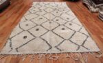 Ivory Background Vintage Moroccan Rug 49875 Woven Knots Nazmiyal
