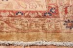 Oversize Antique Turkish Hereke Rug 50384 Signature Sign Nazmiyal
