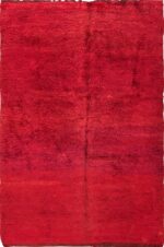 Vintage Moroccan Red Shag Berber Rug 49883 - Nazmiyal