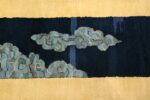 Saffron Yellow Oversize Antique Chinese Rug 49746 Navy Border Nazmiyal