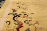 Saffron Yellow Oversize Antique Chinese Rug 49746 Side Scrolls Nazmiyal