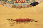 Saffron Yellow Oversize Antique Chinese Rug 49746 Vine Leaf Nazmiyal