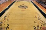 Saffron Yellow Oversize Antique Chinese Rug 49746 Whole Design Nazmiyal