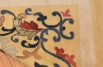 Saffron Yellow Oversize Antique Chinese Rug 49746 Woven Knots Nazmiyal