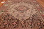 Silk and Wool Antique Persian Senneh Rug 49850 Field Design Nazmiyal