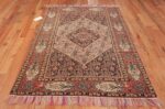 Silk and Wool Antique Persian Senneh Rug 49850 Whole Design Nazmiyal