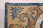 Silk Antique Caucasian Kaitag Embroidery Textile 49903 Blue Shape Nazmiyal