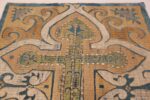 Silk Antique Caucasian Kaitag Embroidery Textile 49903 Top Closeup Nazmiyal
