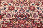 Small Size Antique Silk Persian Kashan Rug 49853 Pink Blue Flowers Nazmiyal
