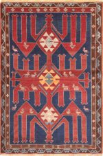 Small Tribal Antique Caucasian Avar Rug 49852 Nazmiyal