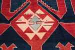 Small Size Tribal Antique Caucasian Avar Rug 49852 Blue Diamond Nazmiyal