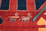 Small Size Tribal Antique Caucasian Avar Rug 49852 Couple Horses Nazmiyal