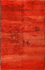 Vintage Shag Pile Burnt Orange Moroccan Berber Rug 49881 - Nazmiyal