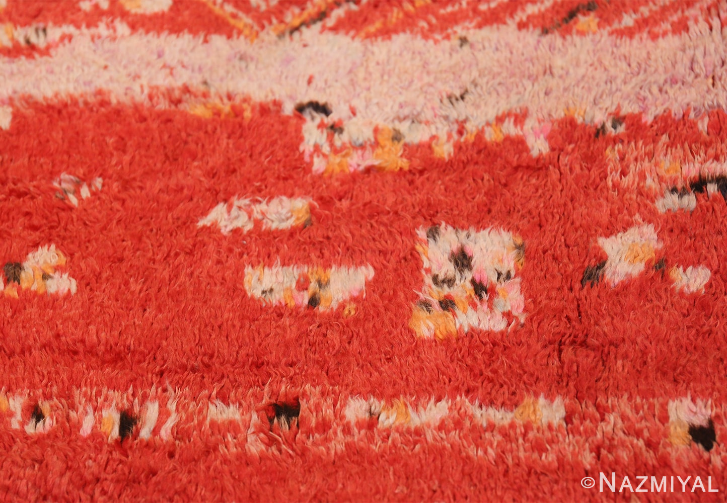 Room Size Vintage Moroccan Rug 49893 Closeup Texture Nazmiyal