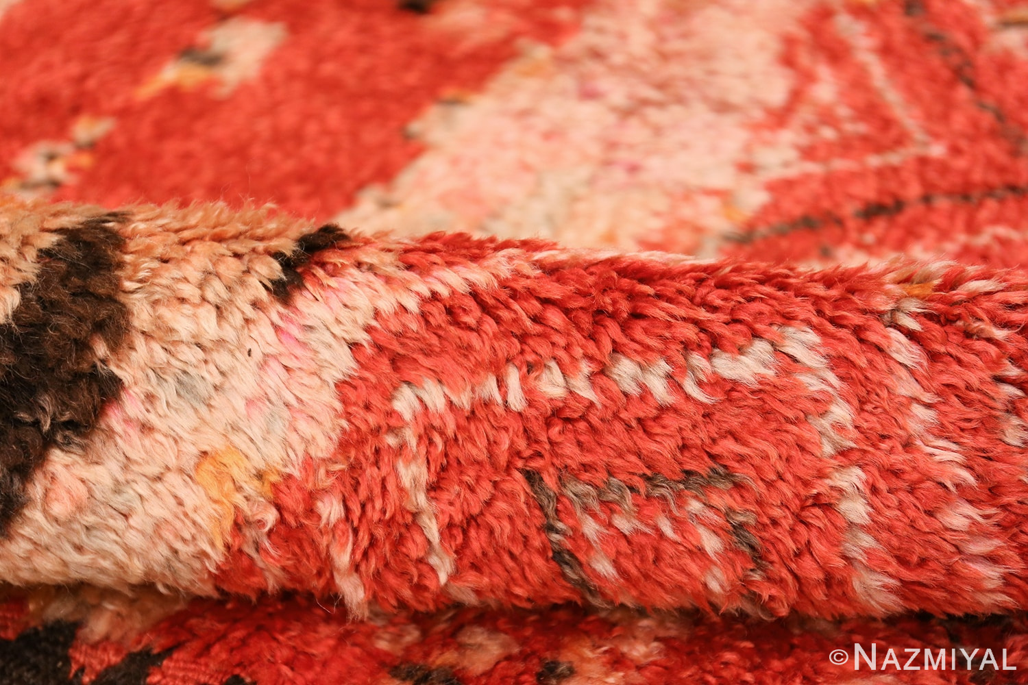 Room Size Vintage Moroccan Rug 49893 Colorful Pile Nazmiyal