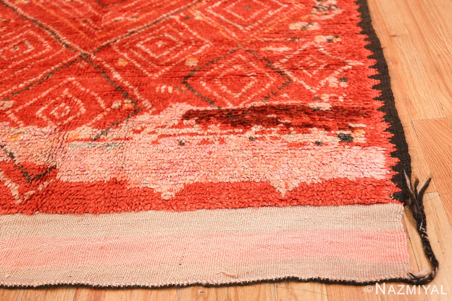 Room Size Vintage Moroccan Rug 49893 Side Corner Nazmiyal