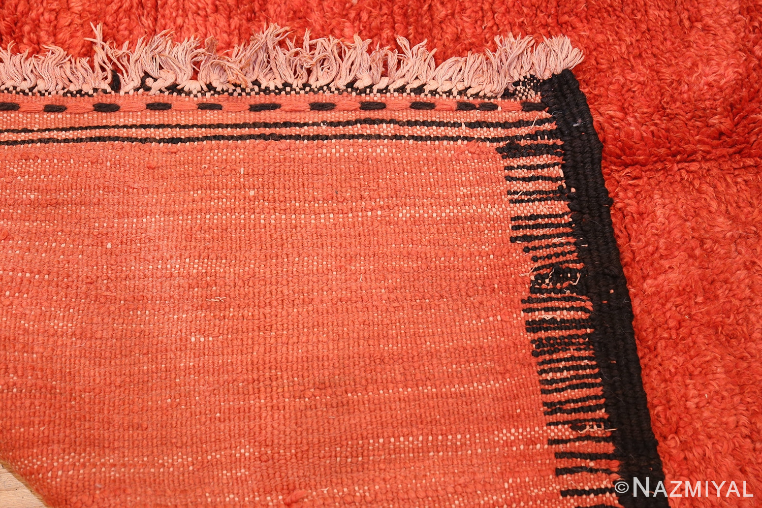 Room Size Vintage Moroccan Rug 49896 Woven Knots Nazmiyal