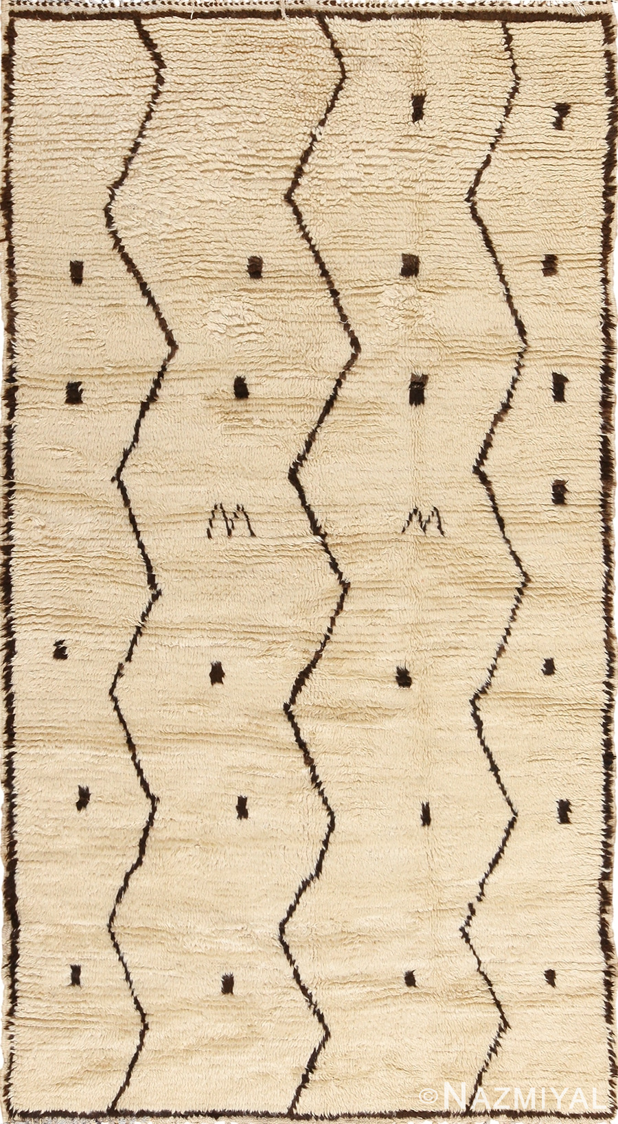 Small Vintage Moroccan Beni Ourain Rug 49889 Nazmiyal