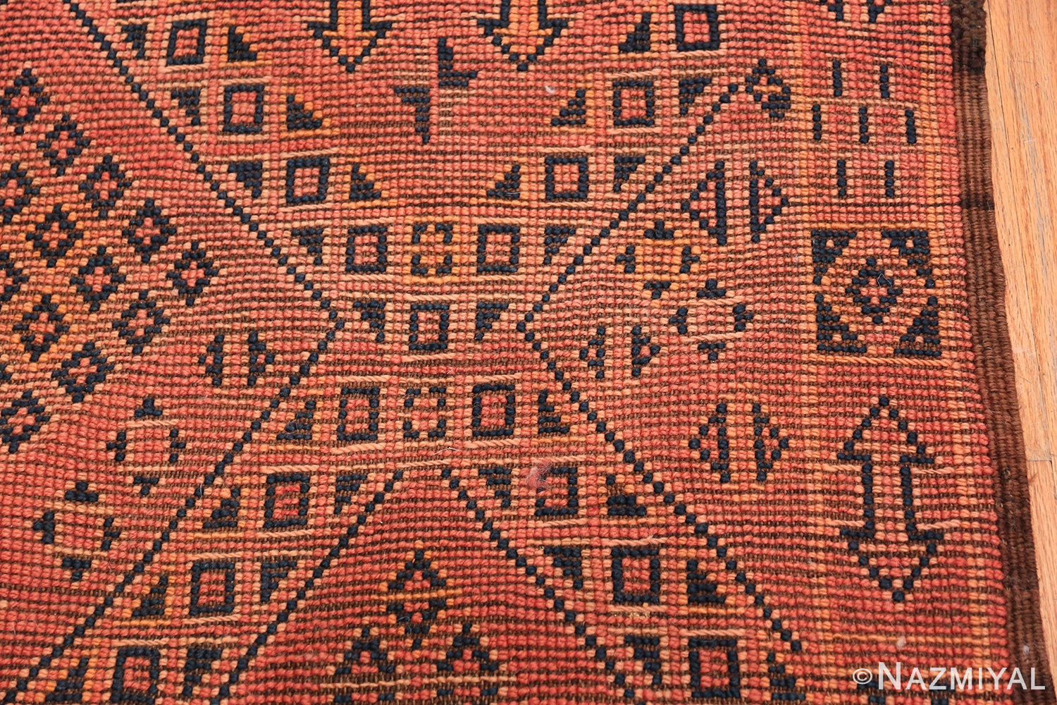 Vintage Room Size Double Sided Moroccan Rug 49880 Border Design Nazmiyal