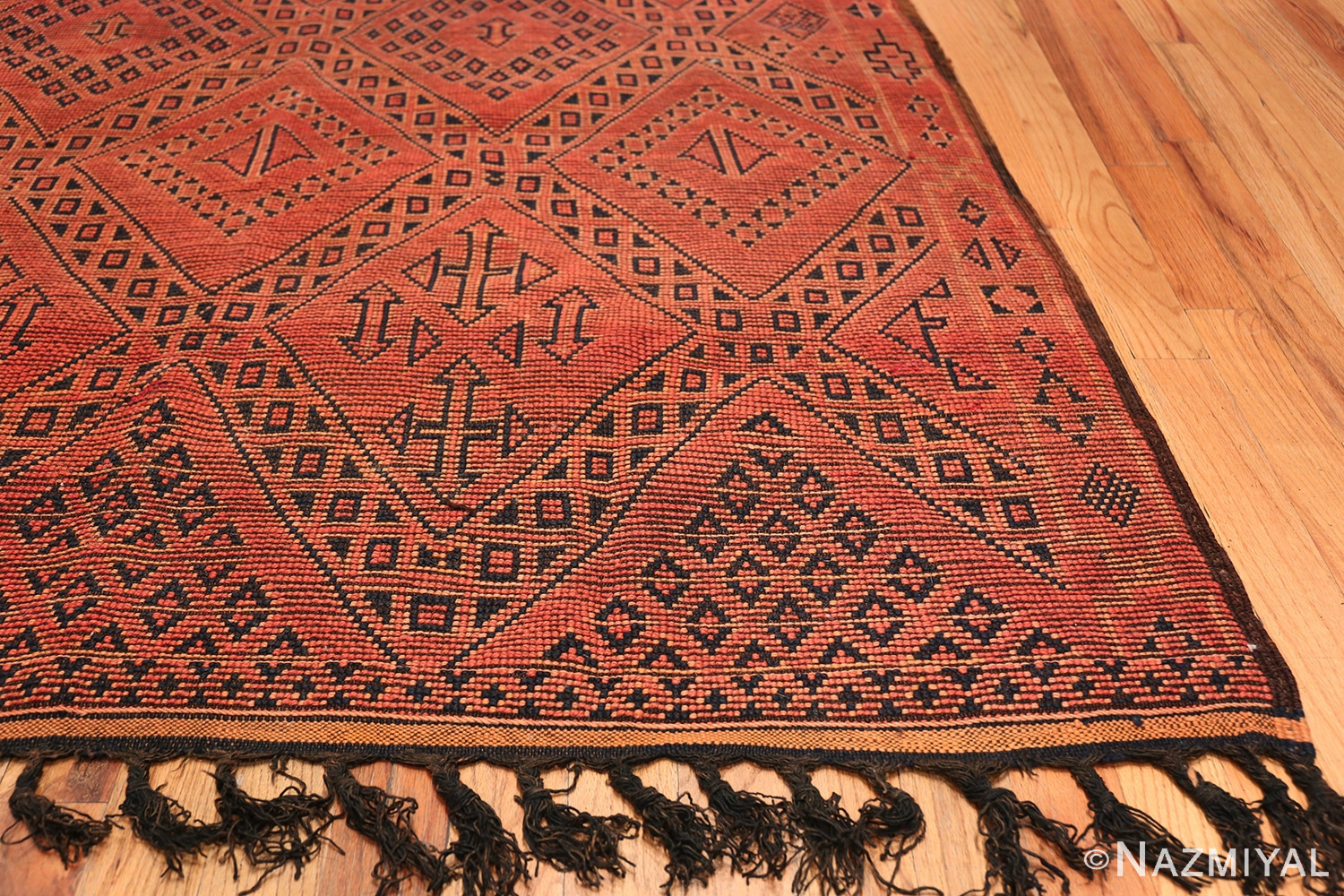 Vintage Room Size Double Sided Moroccan Rug 49880 Side Corner Nazmiyal