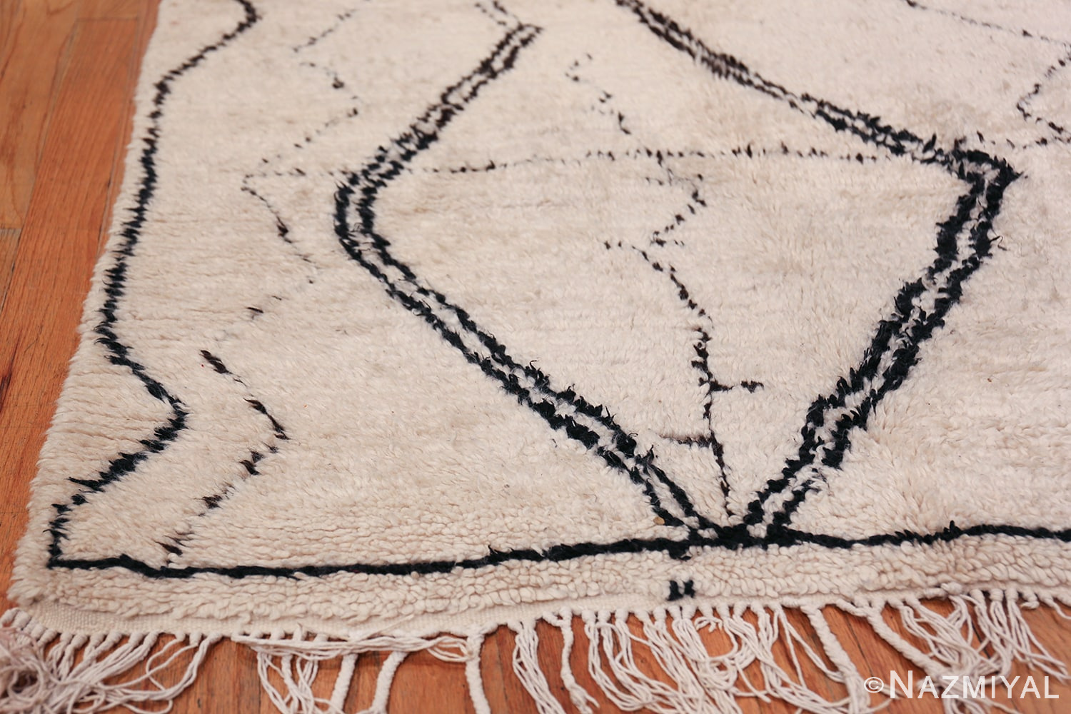 Wide Hallway Vintage Moroccan Rug 49897 Side Corner Nazmiyal