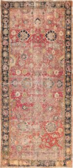 17th Century Wide Hallway Persian Isfahan Rug 49664 Nazmiyal