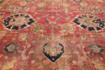 17th Century Wide Hallway Persian Isfahan Rug 49664 Navy Pattern Nazmiyal