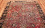 17th Century Wide Hallway Persian Isfahan Rug 49664 Top Design Pattern Nazmiyal