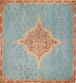 Antique Blue Mid 19th Century French Aubusson Carpet 49908 - Nazmiyal