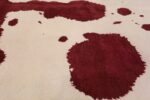 Vintage French Rug by Robert Motherwell 49812 Red Round Nazmiyal