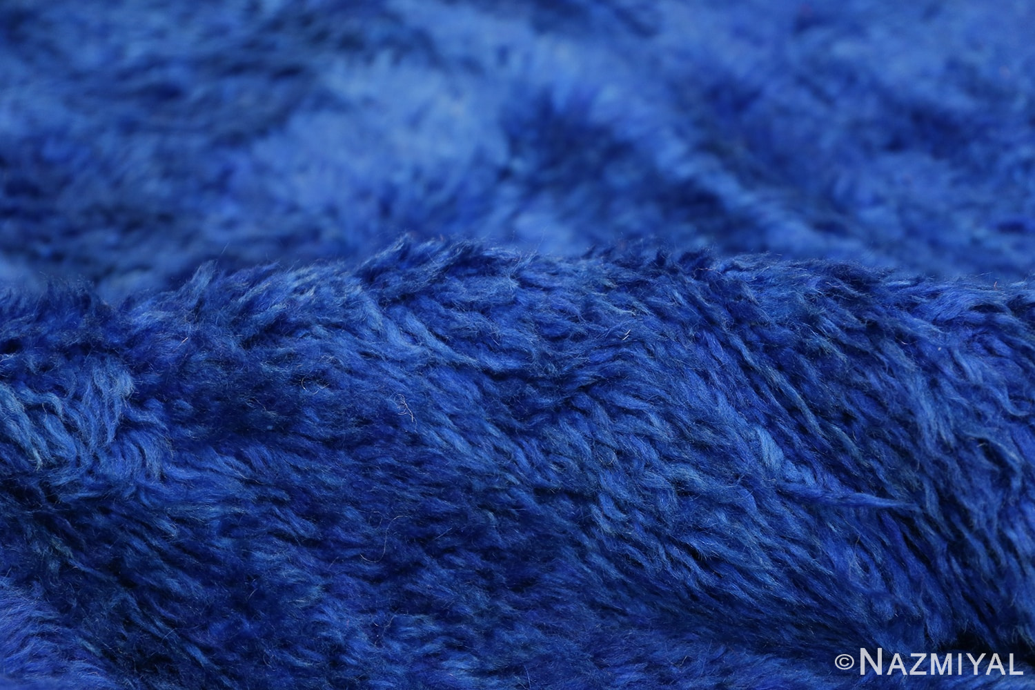 Blue Room Size Vintage Moroccan Rug 49915 Blue Pile Nazmiyal