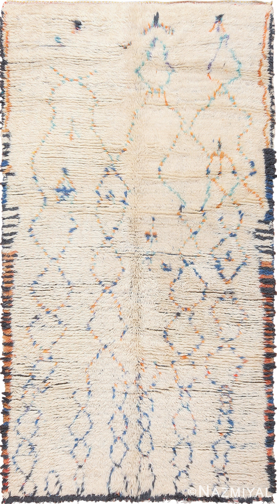 Geometric Vintage Moroccan Rug 49917 Nazmiyal