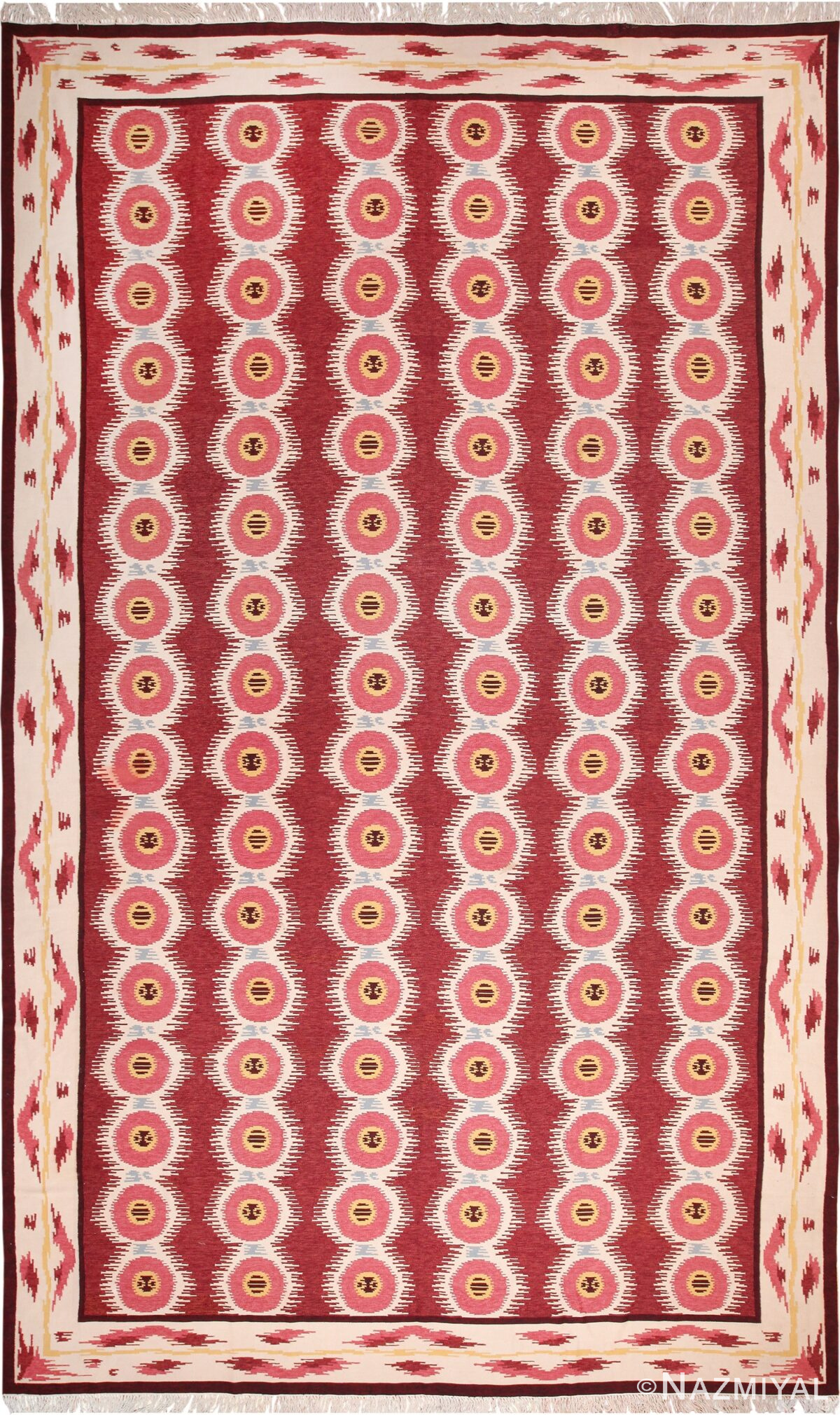Large Vintage Scandinavian Swedish Kilim 49922 Nazmiyal