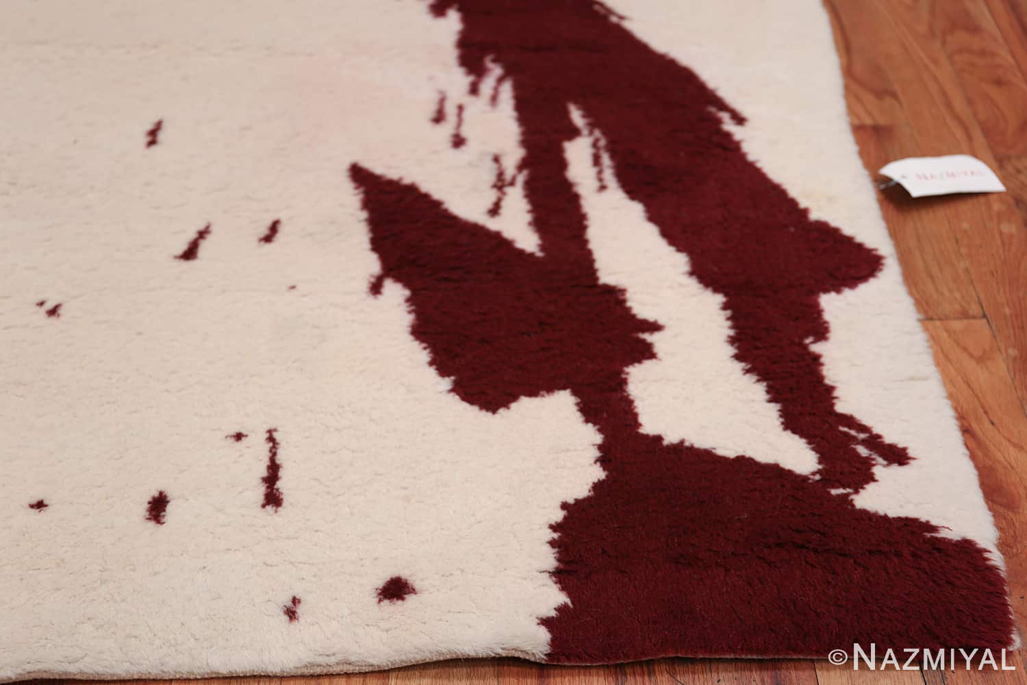 Vintage French Rug by Robert Motherwell 49812 Side Corner Nazmiyal
