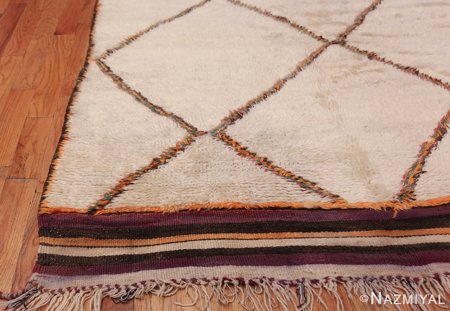 Vintage Wide Hallway Moroccan Rug 49919 Side Corner Nazmiyal