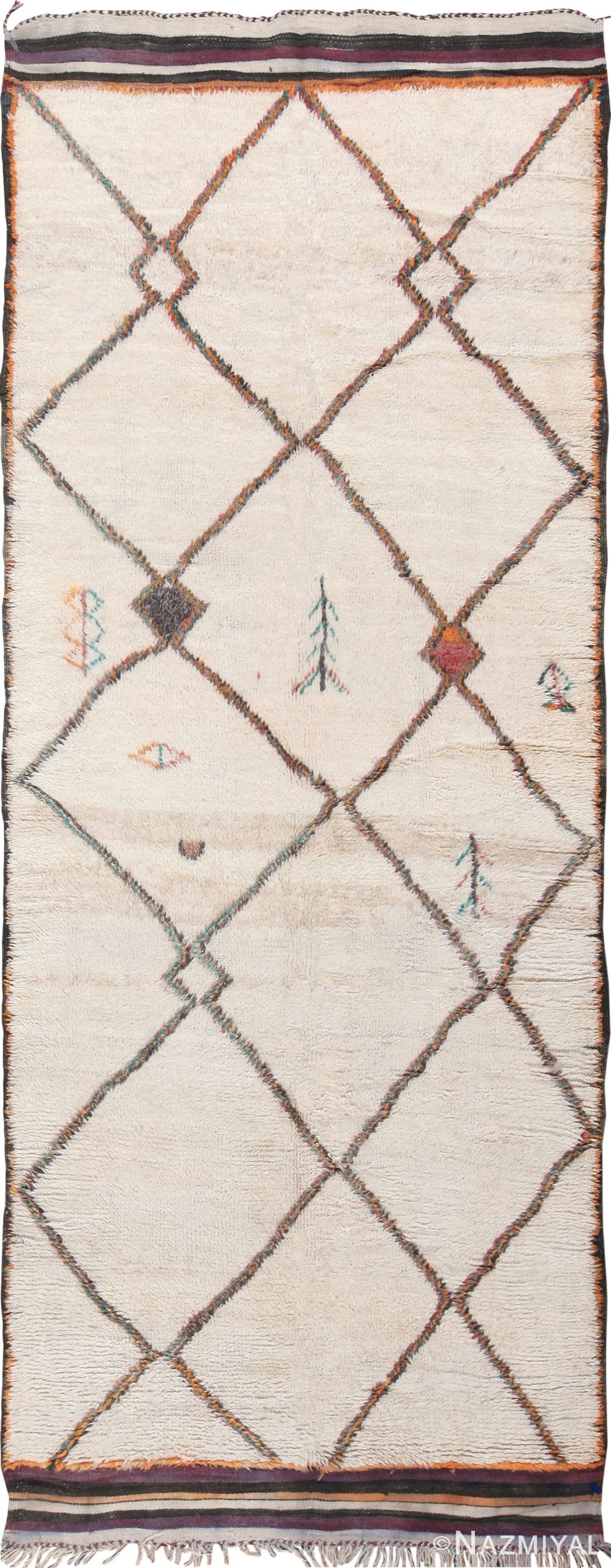 Vintage Wide Hallway Moroccan Rug 49919 Nazmiyal