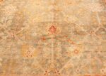 Background Room size Antique Turkish Oushak rug 49692 by Nazmiyal