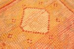 Weave detail Room size Antique Turkish Oushak rug 49692 by Nazmiyal