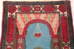 Antique Pictorial Temple Of Solomon Israeli Marbediah Rug #49979 from Nazmiyal Antique Rugs in NYC