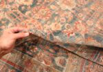 Blue Abrash Antique Persian Kerman Rug #49697 - Nazmiyal