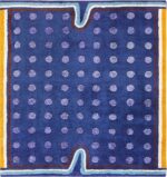 Blue Square Silk and Wool Garo Antreasian Art Rug #49950 - Nazmiyal