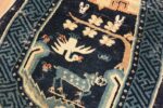 Close-up Antique Chinese Horse Cover Saddle Blanket 49968 by Nazmiyal