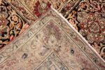 Cream Mauve Large Floral Antique Persian Kerman Rug #49953 - Nazmiyal
