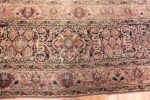 Cream Mauve Large Floral Antique Persian Kerman Rug #49953 - Nazmiyal