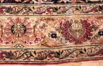 Cream Mauve Large Floral Antique Persian Kerman Rug #49953 - Nazmiyal