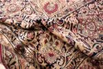 Cream Mauve Large Floral Antique Persian Kerman Rug #49953 - Nazmiyal
