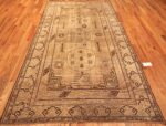 Decorative Antique Earth Tone Color Khotan Rug #49980 - Nazmiyal