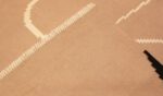 Picture of the weave of the Black And Cream Flat Woven Vintage French Art Deco Rug 49929